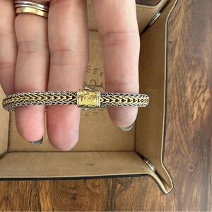 John Hardy Icon Bracelet, Reversible, Gold, Sterling Silver, 6.5mm size XL